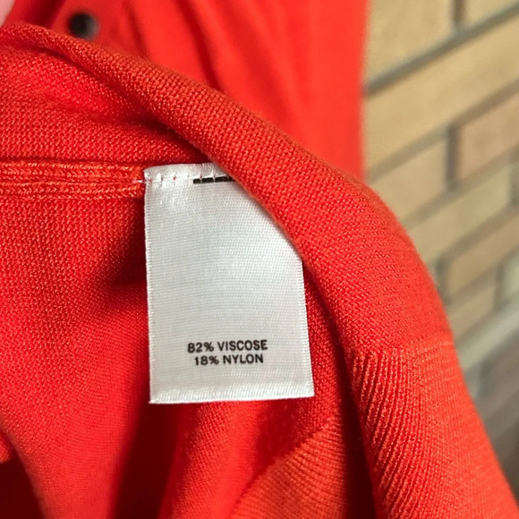 Halogen Size XL Scarlet Red Orange Cardigan Sweater Women Button Top - Picture 3 of 5